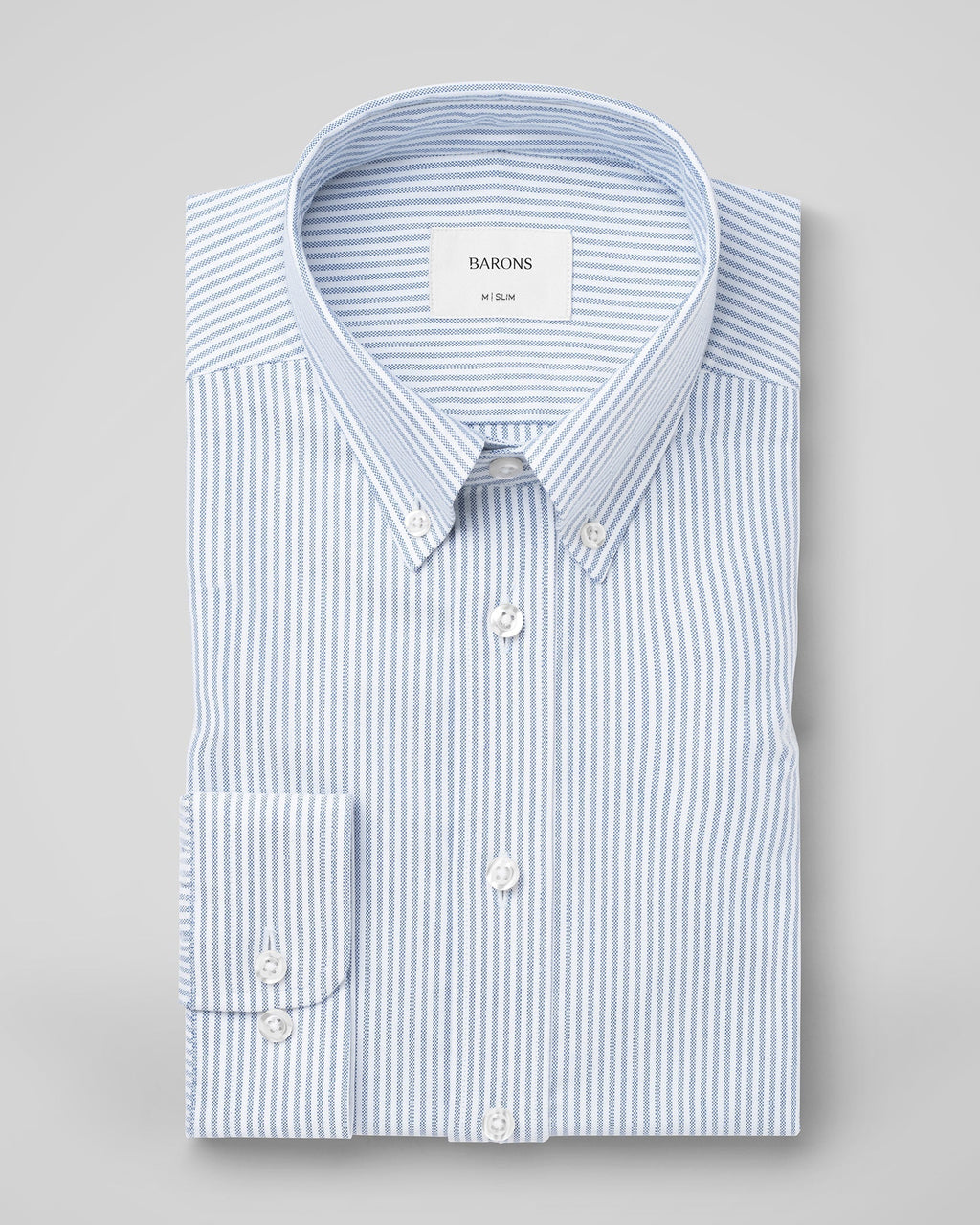 The Founder Blue Stripe BARONS oxford skjorte